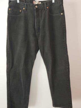 Men's Levi's 505  Regular Fit jeans in black denim.